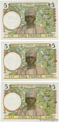 5 Francs Lot FRENCH WEST AFRICA  1939 P.21
