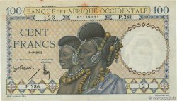 100 Francs FRENCH WEST AFRICA  1941 P.23 MBC