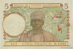 5 Francs FRENCH WEST AFRICA  1943 P.26 AU