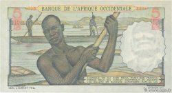 5 Francs FRENCH WEST AFRICA  1949 P.36 q.FDC