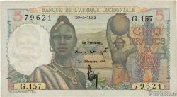 5 Francs FRENCH WEST AFRICA  1953 P.36