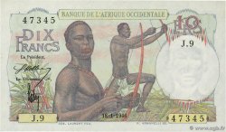 10 Francs FRENCH WEST AFRICA  1946 P.37 SC+