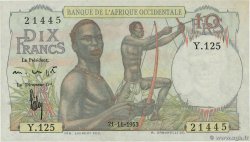 10 Francs FRENCH WEST AFRICA  1953 P.37 fST