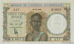 25 Francs AFRIQUE OCCIDENTALE FRANÇAISE (1895-1958)  1949 P.38 SUP+