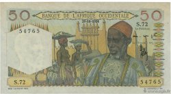 50 Francs FRENCH WEST AFRICA  1954 P.39 AU