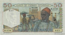 50 Francs FRENCH WEST AFRICA  1950 P.39 MBC+
