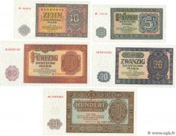 5, 10, 20, 50 et 100 Deutsche Mark Lot GERMAN DEMOCRATIC REPUBLIC  1955 P.17-P.21 UNC-