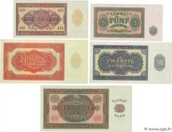 5, 10, 20, 50 et 100 Deutsche Mark Lot REPUBBLICA DEMOCRATICA TEDESCA  1955 P.17-P.21 q.FDC
