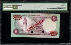 5 Dollars Spécimen BERMUDAS  1981 P.29bs fST+