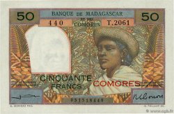 50 Francs COMOROS  1963 P.02b2 XF+