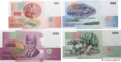 500, 1000, 2000 et 5000 Francs Lot COMOROS  2005 P.15a, P.16b, P.17 et P.18 UNC
