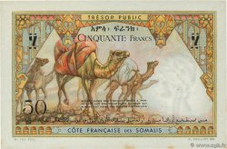50 Francs Numéro spécial DJIBUTI  1952 P.25 q.FDC