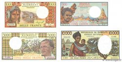 500,  1000, 5000 et 10000 Francs Lot DJIBOUTI  1984 P.36a, P.37a, P.38c et P.39b AU+