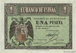 1 Peseta SPANIEN  1938 P.108 fST