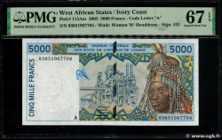 5000 Francs WEST AFRIKANISCHE STAATEN  2003 P.113Am ST
