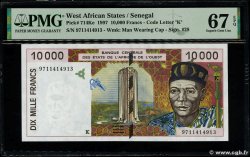 10000 Francs ESTADOS DEL OESTE AFRICANO  1997 P.714Ke FDC