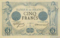 5 Francs NOIR FRANCE  1873 F.01.21 XF