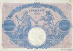 50 Francs BLEU ET ROSE FRANCIA  1914 F.14.27 q.SPL