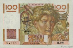 100 Francs JEUNE PAYSAN filigrane inversé FRANCIA  1954 F.28bis.06 q.SPL