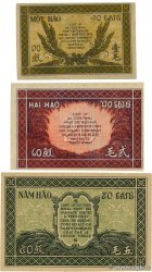 10, 20 et 50 Cents Lot FRENCH INDOCHINA  1942 P.089a, P.090 et P.091a UNC-