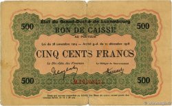 500 Francs LUXEMBURGO  1919 P.33b BC+