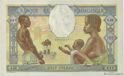 100 Francs MADAGASCAR  1937 P.040 VF+