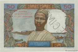 50 Francs Spécimen MADAGASCAR  1950 P.045as UNC-