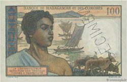 100 Francs Spécimen MADAGASCAR  1950 P.046as q.FDC