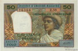 50 Francs - 10 Ariary MADAGASKAR  1962 P.061 fST+