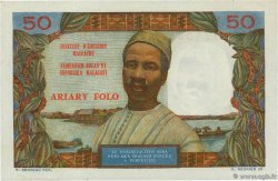 50 Francs - 10 Ariary MADAGASCAR  1962 P.061 UNC-