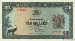 10 Dollars RHODESIA  1975 P.33i FDC