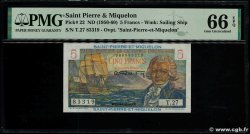 5 Francs Bougainville SAINT-PIERRE UND MIQUELON  1946 P.22 ST
