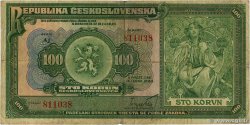 100 Korun CECOSLOVACCHIA  1920 P.017a q.MB