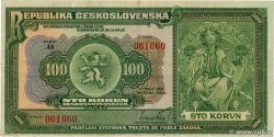 100 Korun TSCHECHOSLOWAKEI  1920 P.017a fSS