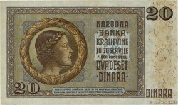 20 Dinara YUGOSLAVIA  1936 P.030 AU+