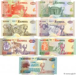 20 à 10000 Kwacha Lot ZAMBIA  1992 P.36a à P.42b UNC