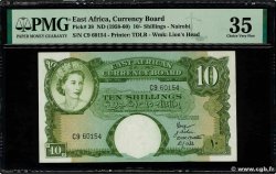 10 Shillings ÁFRICA ORIENTAL BRITÁNICA  1958 P.38 MBC+