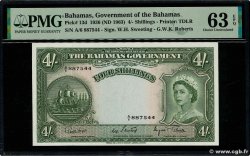 4 Shillings BAHAMAS  1963 P.13d q.FDC