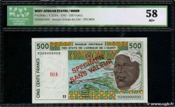 500 Francs Spécimen WEST AFRICAN STATES  1992 P.610Hbs AU