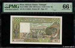 500 Francs ESTADOS DEL OESTE AFRICANO  1983 P.706Kf FDC