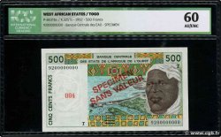 500 Francs Spécimen STATI AMERICANI AFRICANI  1992 P.810Tbs q.FDC