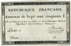 750 Francs FRANCE  1795 Ass.49a VF+