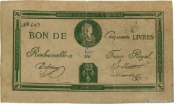 50 Livres Faux FRANCIA  1794 Laf.278 q.BB