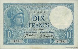 10 Francs MINERVE FRANCIA  1920 F.06.04 BC+