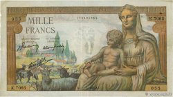 1000 Francs DÉESSE DÉMÉTER FRANCE  1943 F.40.31 F