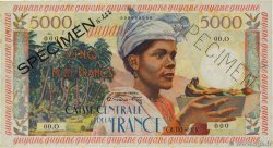 5000 Francs antillaise Spécimen GUYANE  1956 P.28s SUP+