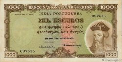 1000 Escudos PORTUGUESE INDIA  1959 P.46 VF+