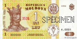 1 Leu Spécimen MOLDOVIA  1994 P.08s FDC