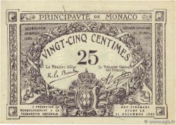 25 Centimes MONACO  1920 P.02c q.FDC