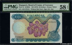 50 Dollars SINGAPORE  1973 P.05c AU